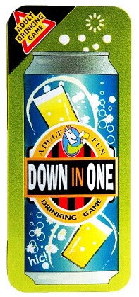 Down In One Drinking Game Tin Edition - New