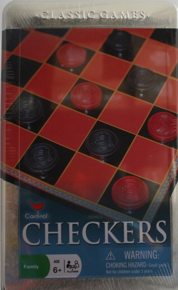 Checkers Board Game Tin Edition - New