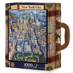 New York City Collectors Suitcase Edition 1000 Piece Puzzle