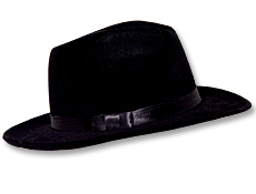 Black Felt Gangster Hat