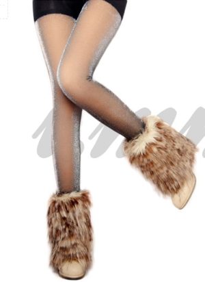 Leopard Short Fluffy Leg Warmers