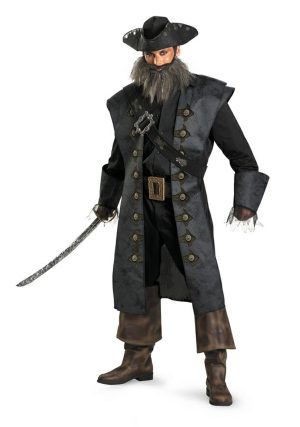 Deluxe Pirates of the Caribbean Blackbeard Costume - XLARGE