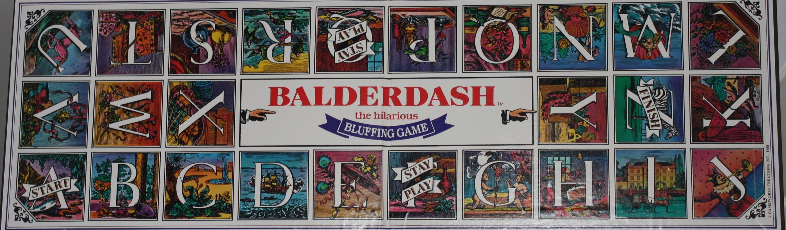 PARTS ONLY - Balderdash 2nd Edition Board Game - Game Board