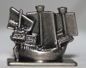 PARTS ONLY - Scene It Board Game "Harry Potter" 2nd Edition - (1) Metal Ship Token Only