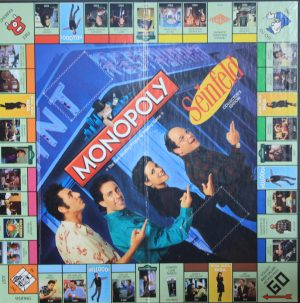 PARTS ONLY -Monopoly Seinfeld Board Game - Game Board Only