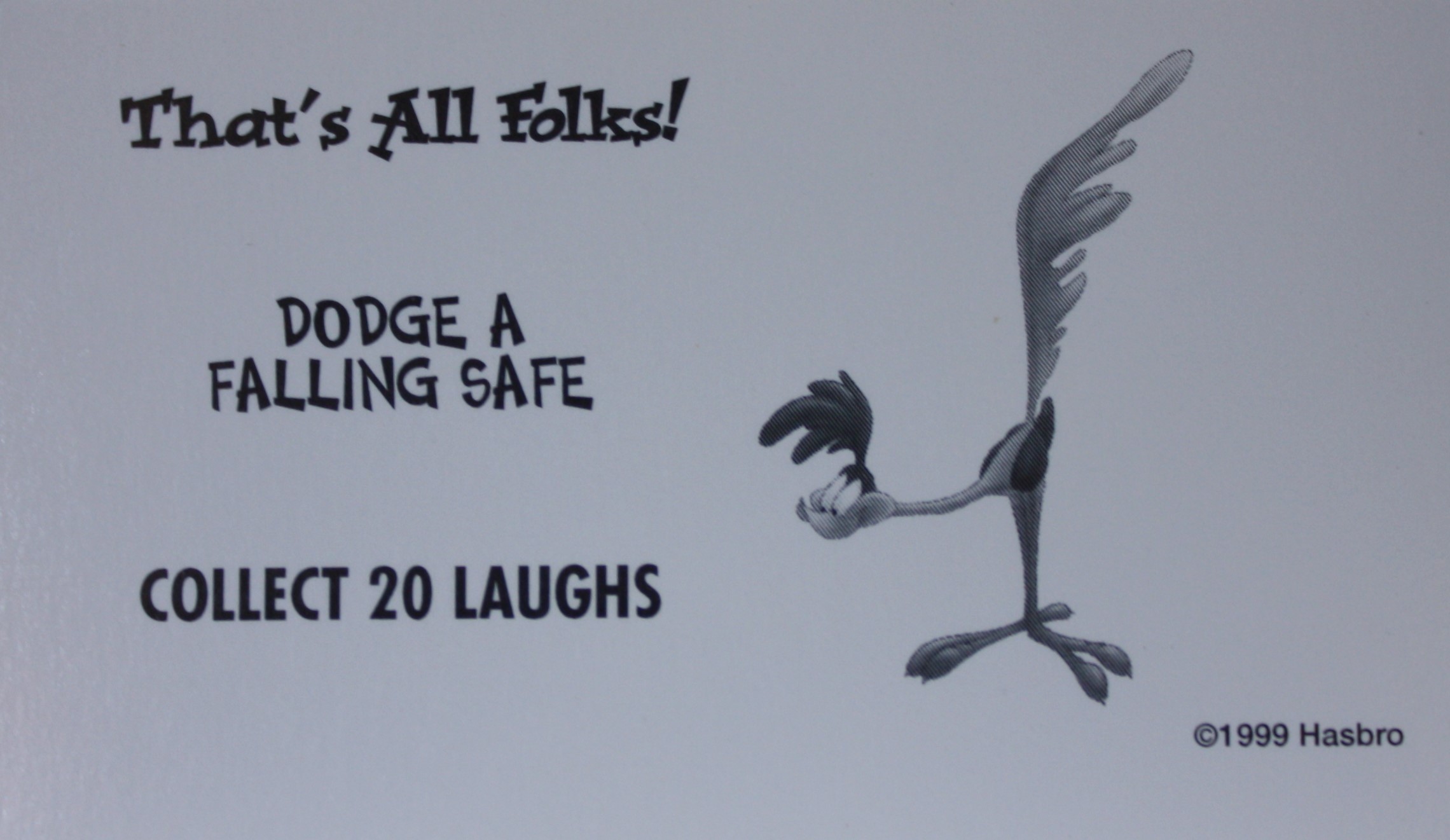 PARTS ONLY - Monopoly Looney Tunes - #11 That's All Folks Card Only