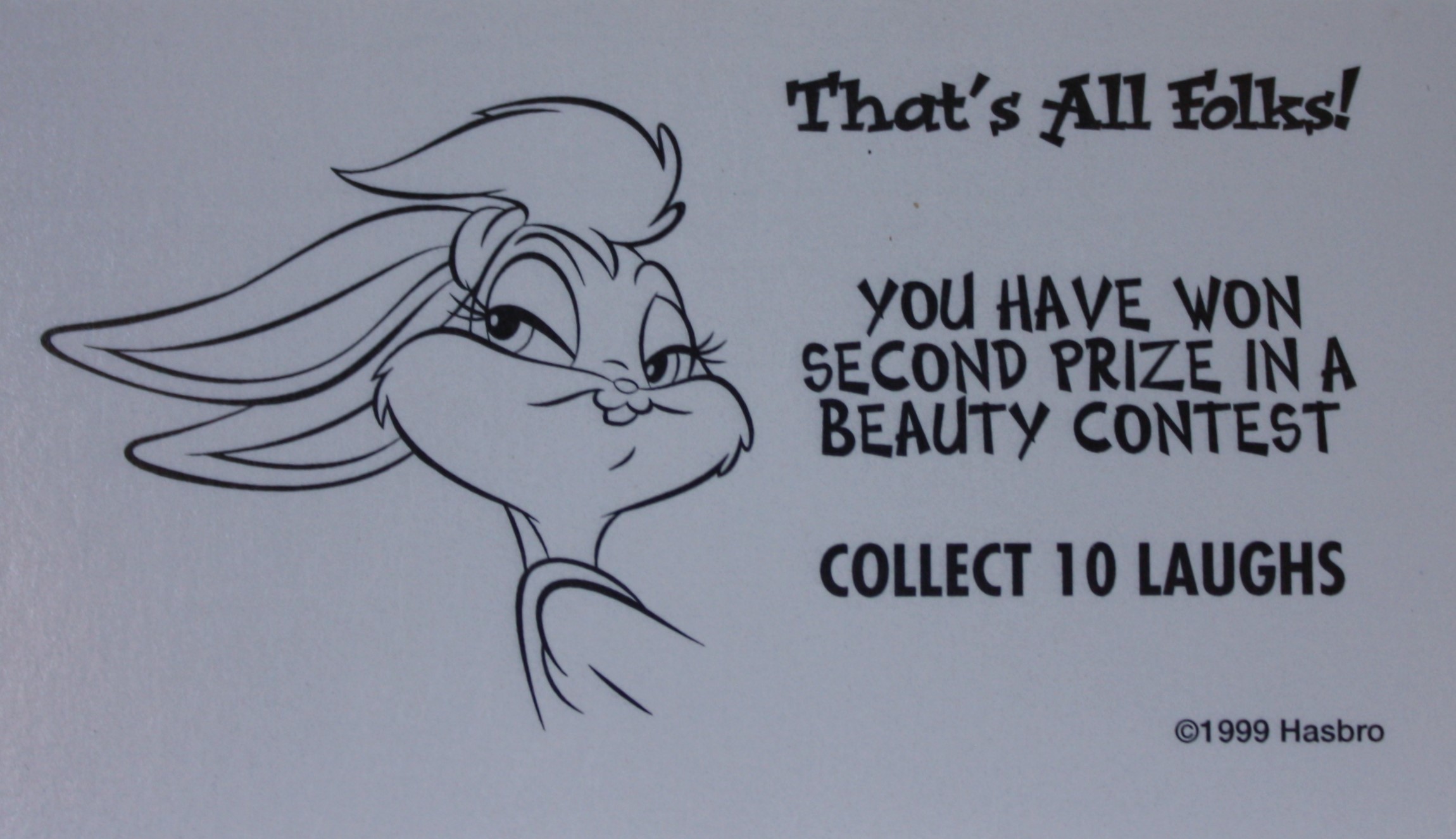 PARTS ONLY - Monopoly Looney Tunes - #12 That's All Folks Card Only
