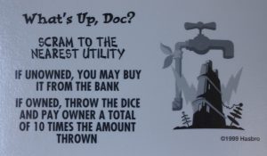 PARTS ONLY - Monopoly Looney Tunes - #9 What's Up Doc Card Only