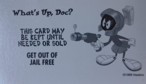 PARTS ONLY - Monopoly Looney Tunes - #14 What's Up Doc Card Only