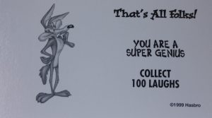 PARTS ONLY - Monopoly Looney Tunes - #5 That's All Folks Card Only