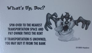 PARTS ONLY - Monopoly Looney Tunes - #15 What's Up Doc Card Only