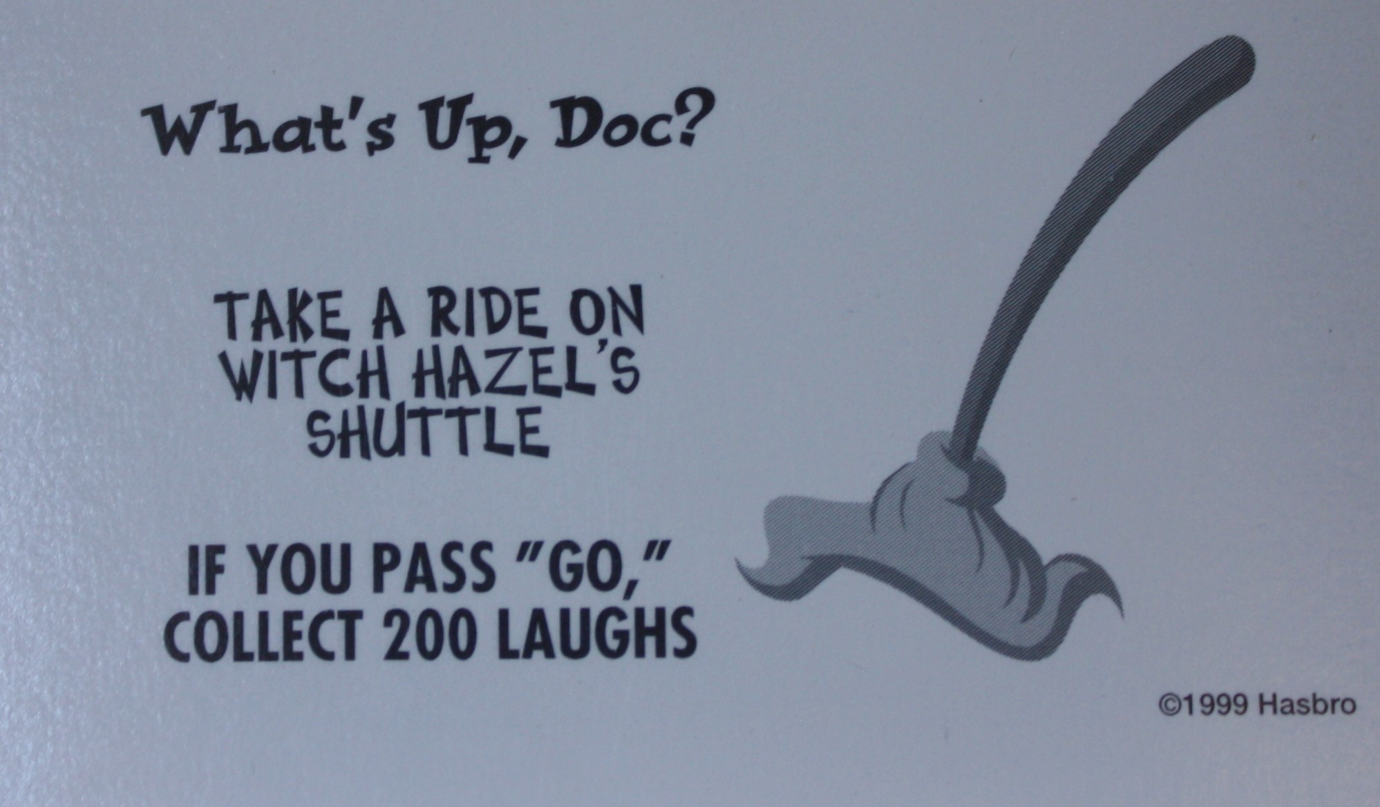 PARTS ONLY - Monopoly Looney Tunes - #2 What's Up Doc Card Only