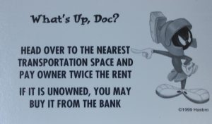PARTS ONLY - Monopoly Looney Tunes - #3 What's Up Doc Card Only