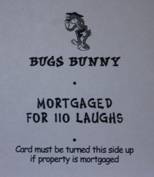 PARTS ONLY - Monopoly Looney Tunes - "Devil May Hare - Bugs Bunny" Title Card Only