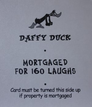 PARTS ONLY - Monopoly Looney Tunes - "Rabbit Seasoning - Daffy Duck" Title Card Only