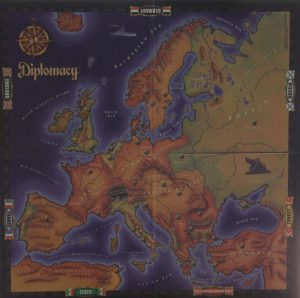 PARTS ONLY -Diplomacy Board Game 1999 Edition - Game Board Only