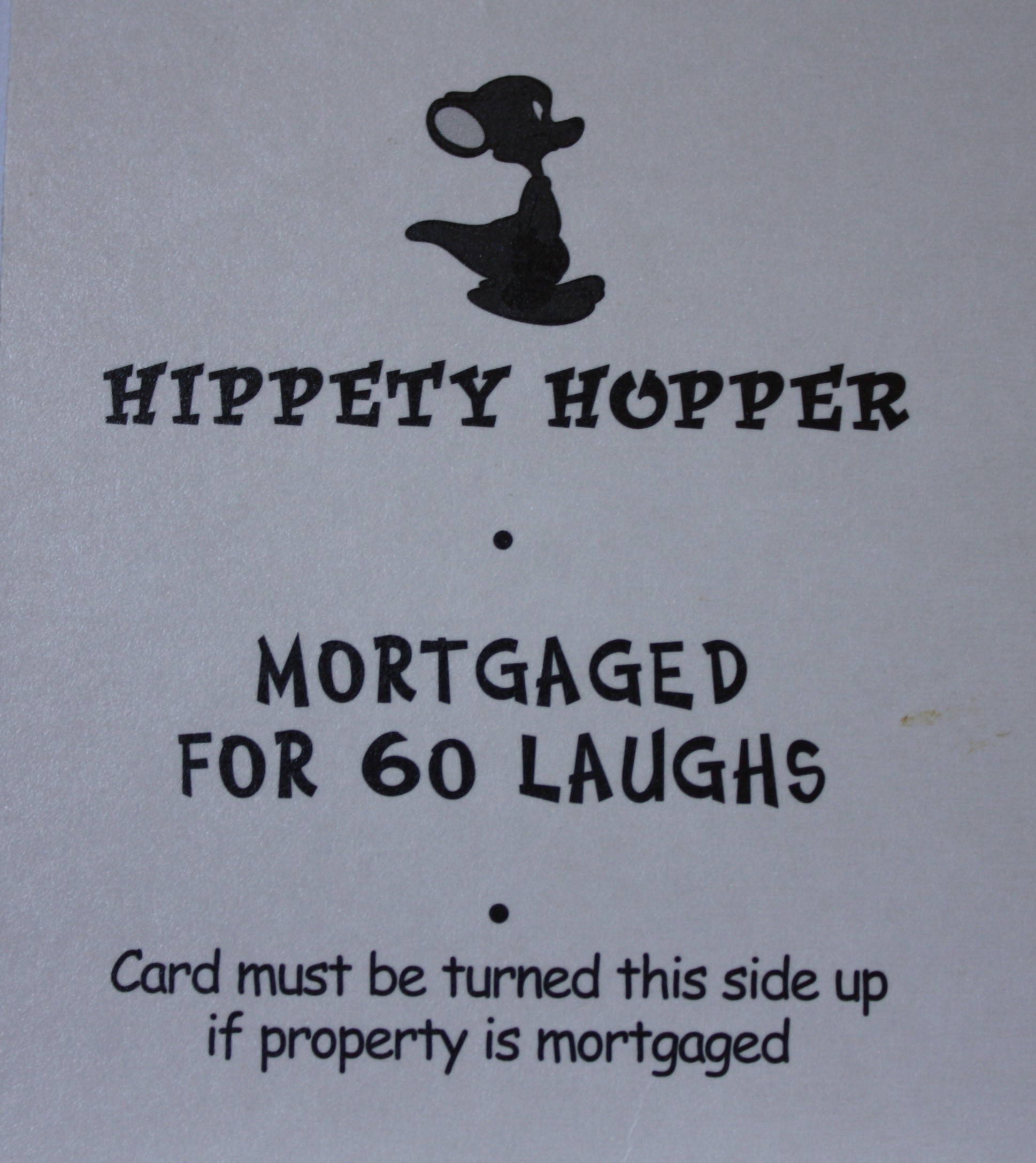 PARTS ONLY - Monopoly Looney Tunes - " Pop 'Im Pop - Hippety Hopper" Title Card Only