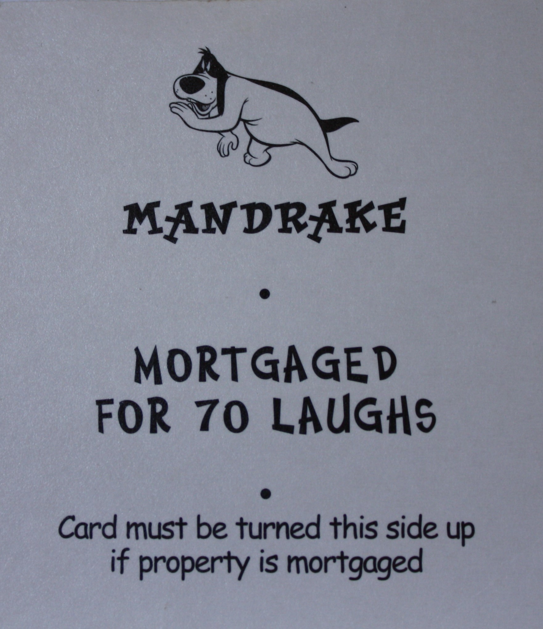 PARTS ONLY - Monopoly Looney Tunes - " Tweety's S.O.S. - Mandrake" Title Card Only
