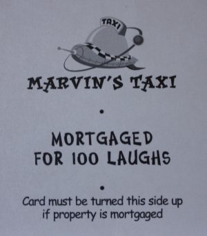 PARTS ONLY - Monopoly Looney Tunes - "Marvin's Taxi" Title Card Only