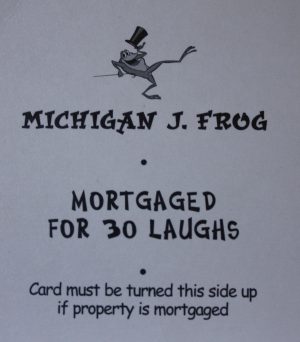 PARTS ONLY - Monopoly Looney Tunes - "One Froggy Evening" Title Card Only