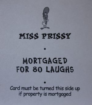 PARTS ONLY - Monopoly Looney Tunes - " Tweety's S.O.S. - Miss Prissy" Title Card Only