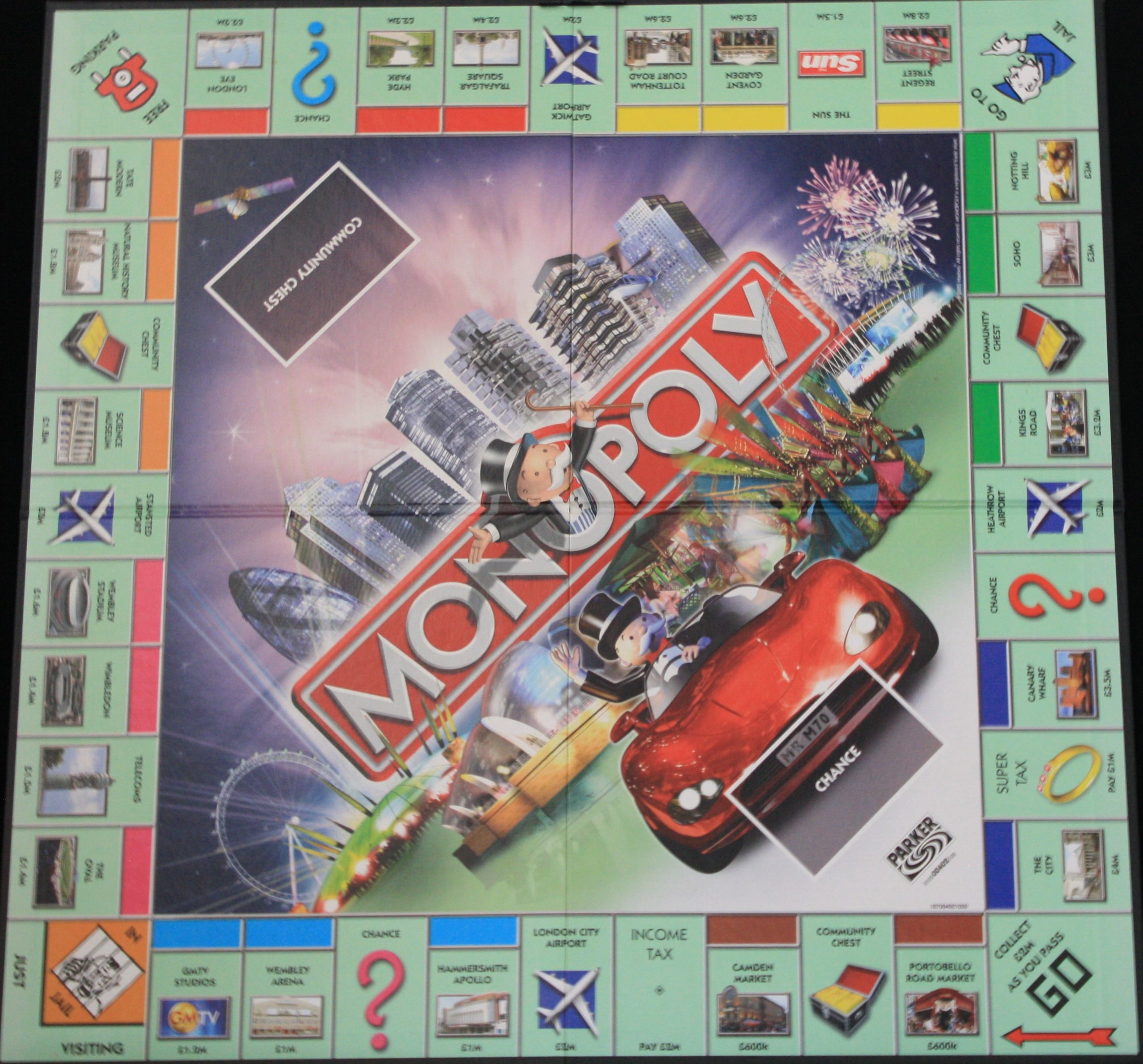 PARTS ONLY -Monopoly Here and Now UK Limited Edition Board Game - Game Board