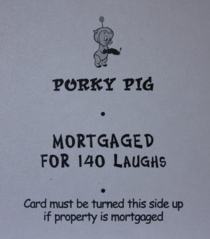 PARTS ONLY - Monopoly Looney Tunes - "Duck Dodgers - Porky Pig" Title Card Only
