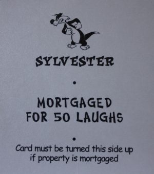 PARTS ONLY - Monopoly Looney Tunes - " Pop 'Im Pop - Sylvester" Title Card Only