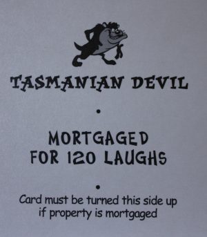 PARTS ONLY - Monopoly Looney Tunes - "Devil May Hare - Tasmanian Devil" Title Card Only
