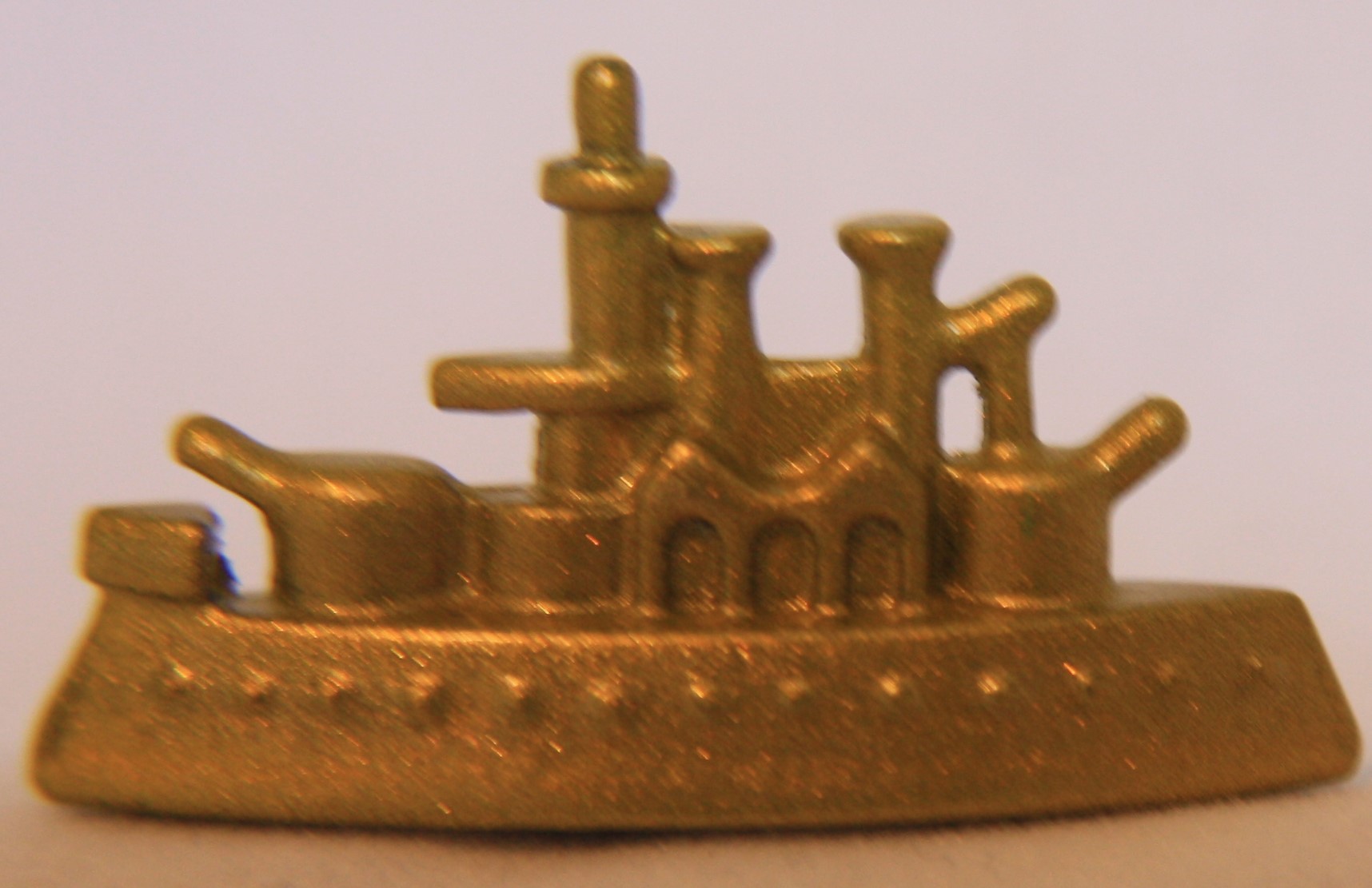 PARTS ONLY -Metal Token Gold Ship