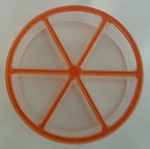 PARTS ONLY-Trivial Pursuit DVD Popular Culture Edition Board Game - Orange/Clear Scoring Token