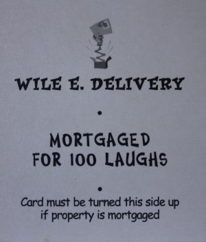 PARTS ONLY - Monopoly Looney Tunes - "Wile E. Delivery" Title Card Only