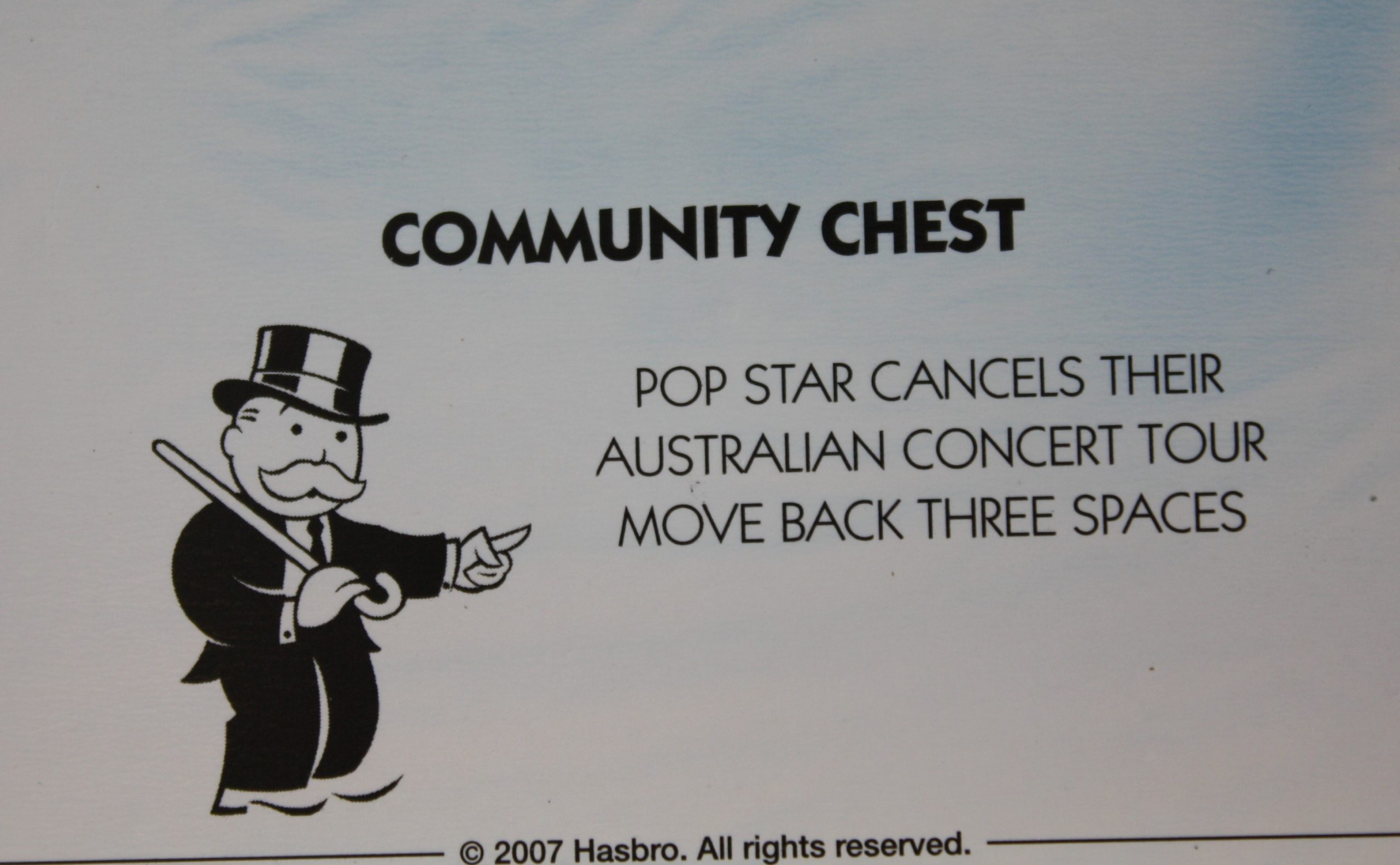 PARTS ONLY - Monopoly The Australian Here and Now Edition Board Game - #1 Community Chest Card Only