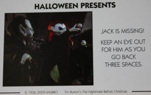 PARTS ONLY - Monopoly Tim Burton's The Nightmare Before Christmas Board Game - #1 Halloween Presents Card