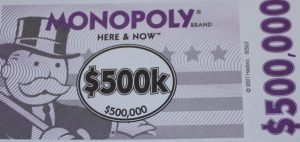 PARTS ONLY - Monopoly The Australian Here and Now Edition Board Game - 10 x $500k Specialty Money (New)