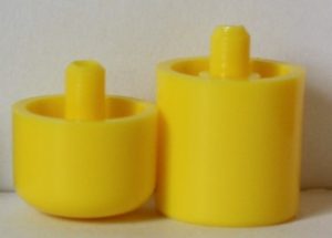 PARTS ONLY - Flutter Stock Exchange Board Game - Set of 2 Yellow Share Pegs Only