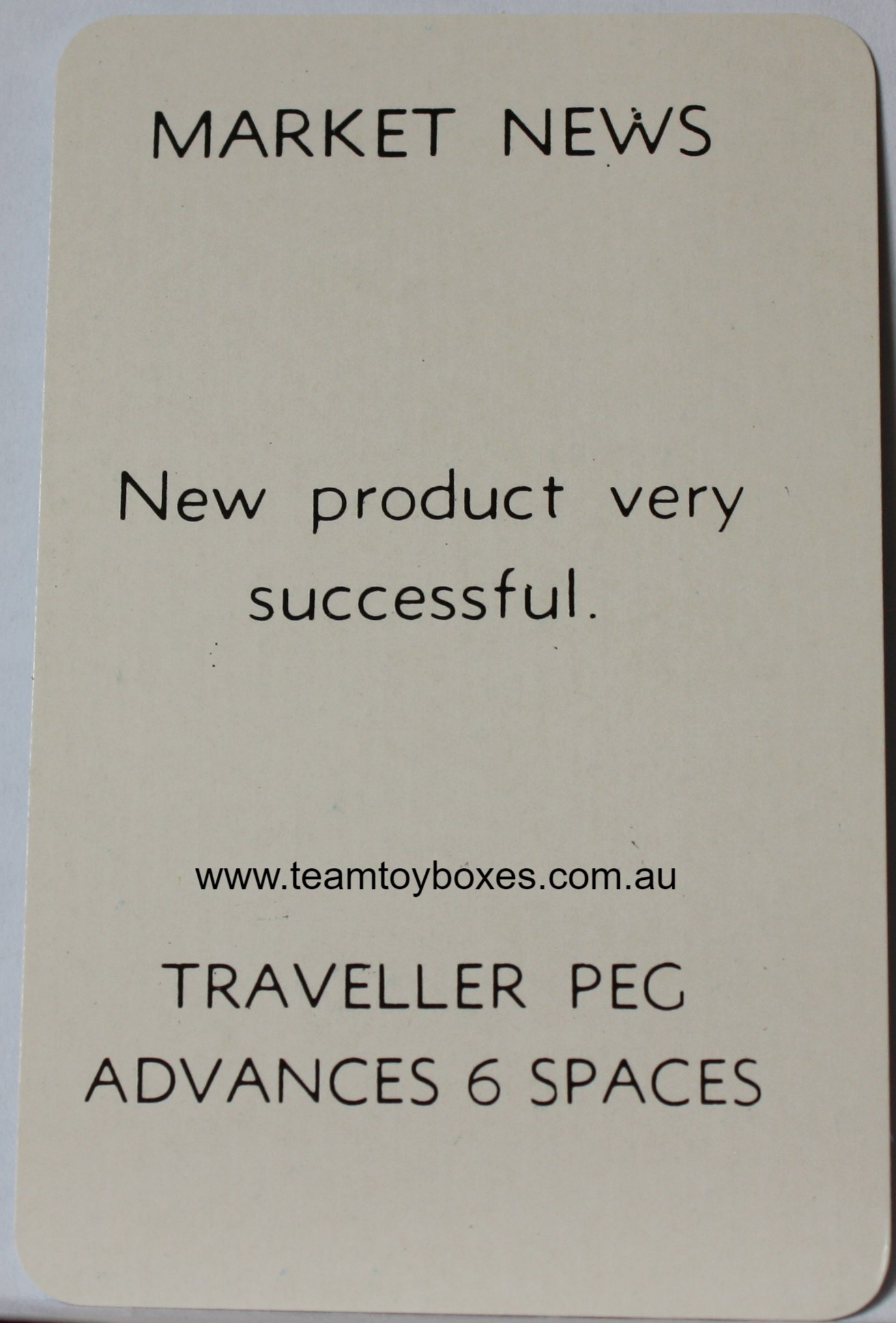 PARTS ONLY - Flutter Stock Exchange Board Game - (1) #7 Market News Card Only