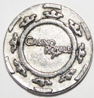 PARTS ONLY -Monopoly Ultimate James Bond Board Game - Casino Royale Poker Chip Pewter Token (New)