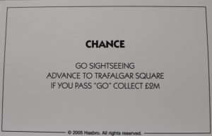 PARTS ONLY - Monopoly Here and Now UK Limited Edition Board Game - Chance Card #1 Only
