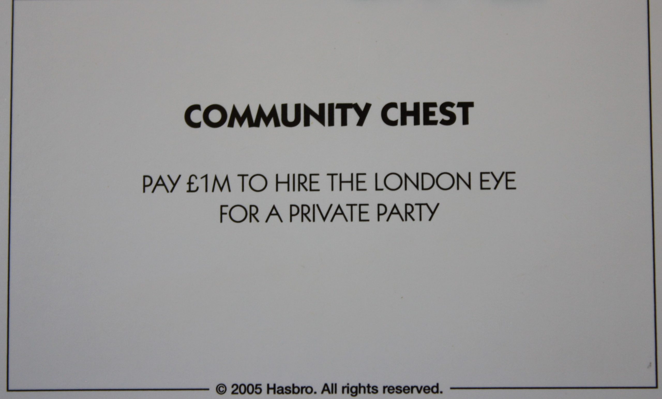 PARTS ONLY - Monopoly Here and Now UK Limited Edition Board Game - Community Chest Card #2