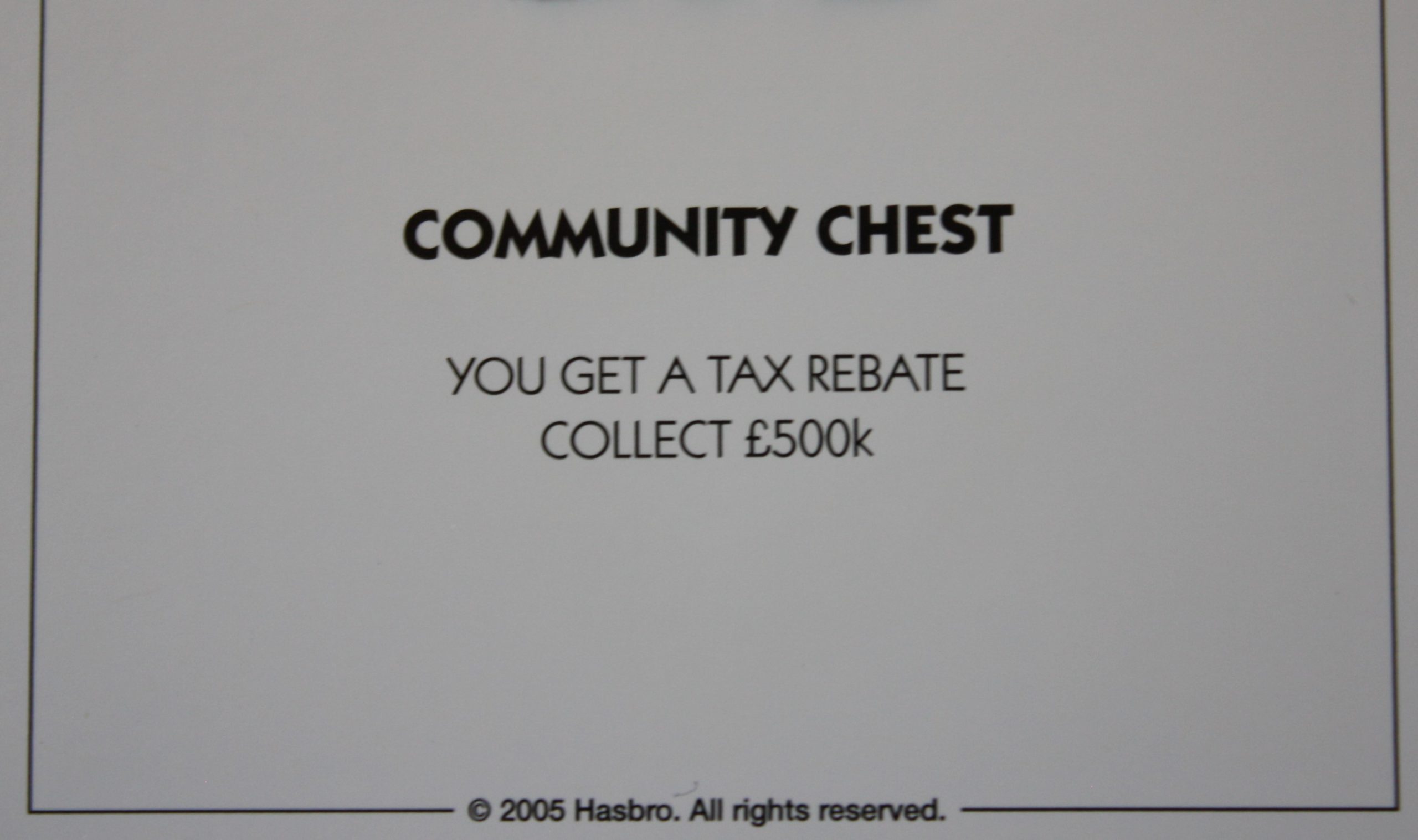 PARTS ONLY - Monopoly Here and Now UK Limited Edition Board Game - Community Chest Card #3