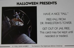 PARTS ONLY - Monopoly Tim Burton's The Nightmare Before Christmas Board Game - #2 Halloween Presents Card