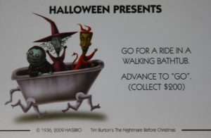 PARTS ONLY - Monopoly Tim Burton's The Nightmare Before Christmas Board Game - #6 Halloween Presents Card