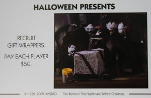 PARTS ONLY - Monopoly Tim Burton's The Nightmare Before Christmas Board Game - #8 Halloween Presents Card