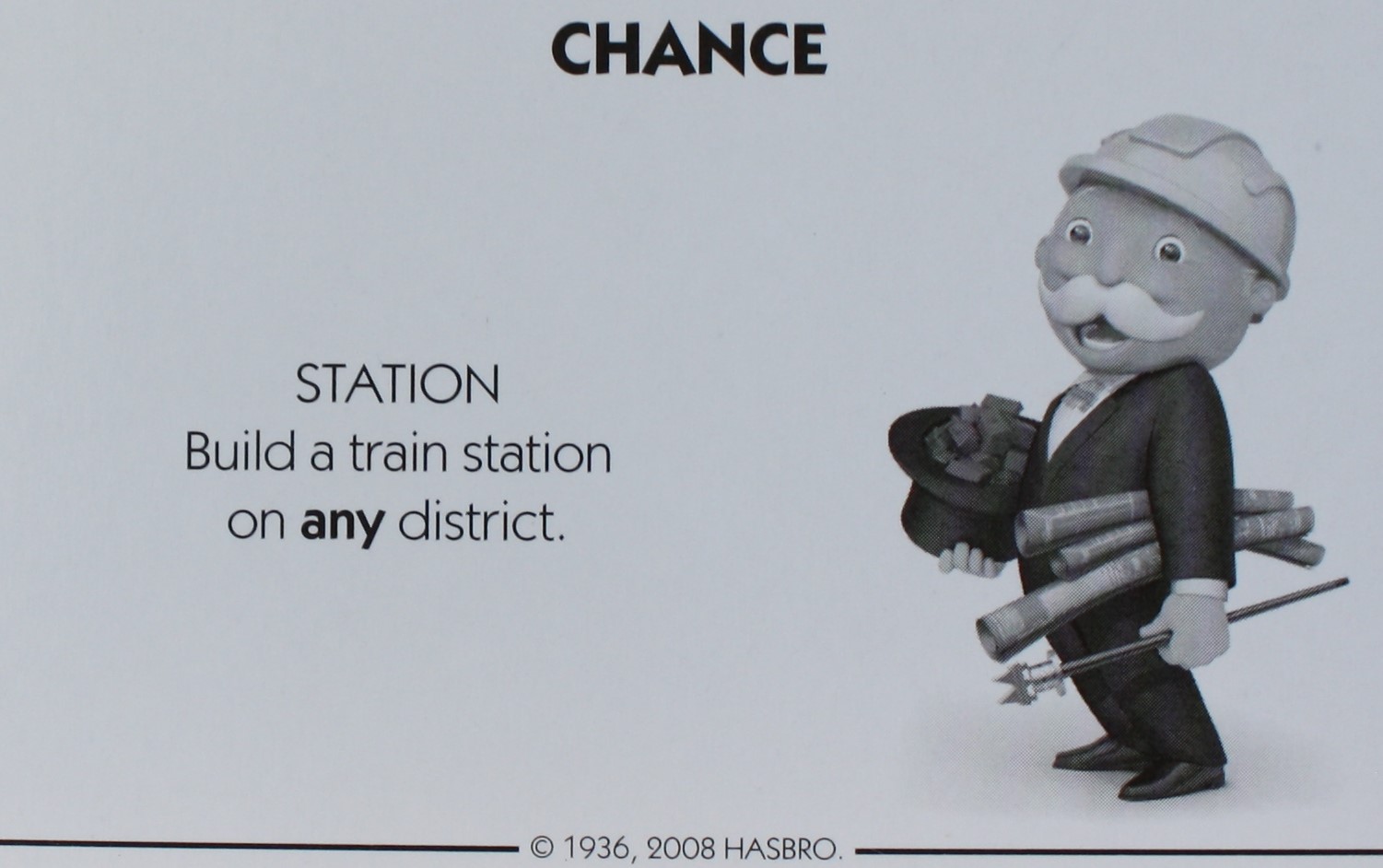 PARTS ONLY - Monopoly City Board Game - #2 Chance Card