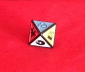 PARTS ONLY -Scene It Deluxe Comedy Movies Board Game - Eight Sided Category Die