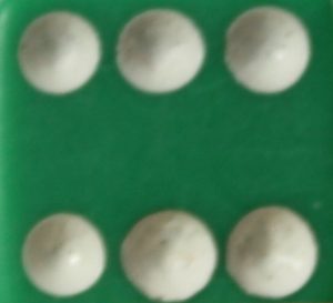 PARTS ONLY -Green/White Board Game Die