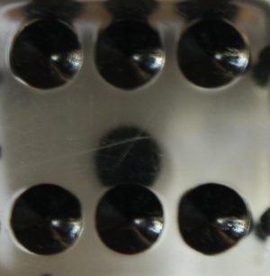 PARTS ONLY -Clear/Black Board Game Die