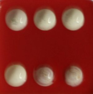 PARTS ONLY -Red/White Board Game 15 mm Die