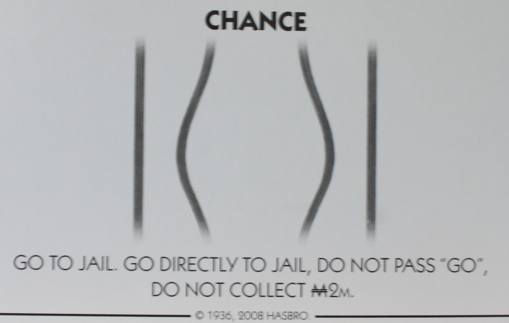 PARTS ONLY - Monopoly City Board Game - #16 Chance Card